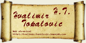 Hvalimir Topalović vizit kartica